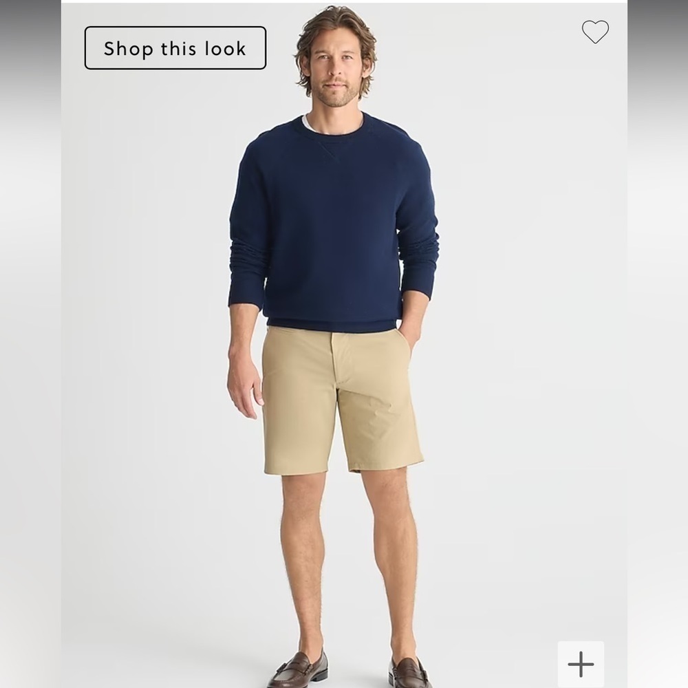 NWT J.‎ Crew Men’s Tech Shorts 9'' Inseam Performance Classic Fit Khaki Size 31